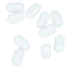 10 Aanslagdopjes voor deurkozijnen cilindrisch 7x13 mm wit