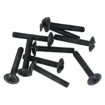 10x bevestigingsschroef M4x25 staal zwart