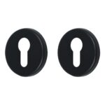 2 Ami Verdekte Klik PC-plaatjes Rond Aluminium Zwart