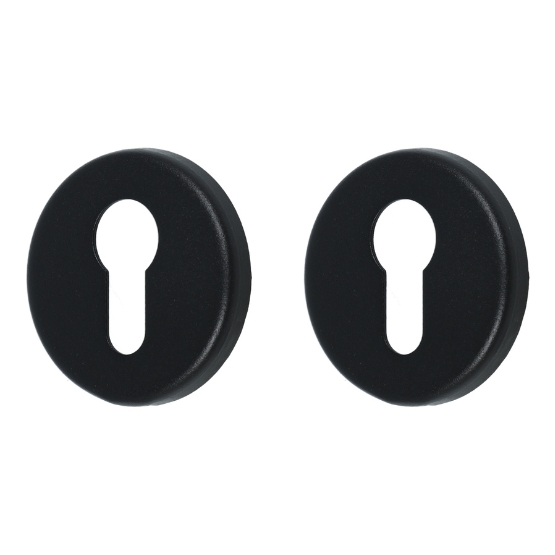 2 Ami Verdekte Klik PC-plaatjes Rond Aluminium Zwart