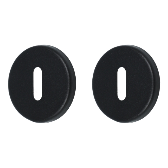 2 Ami Verdekte Klik Sleutelplaatjes Rond Aluminium Zwart