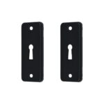 2 Sleutelplaatjes Ami Rechthoekig Aluminium Zwart