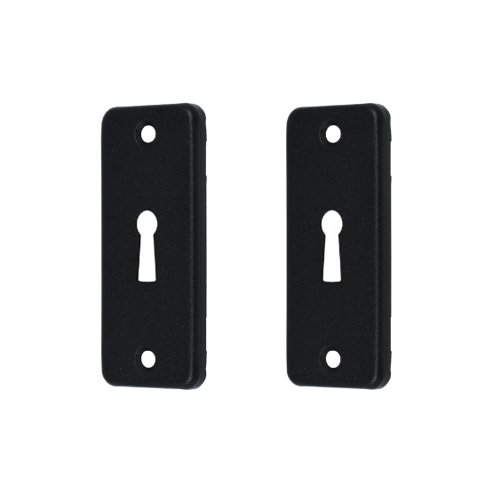 2 Sleutelplaatjes Ami Rechthoekig Aluminium Zwart