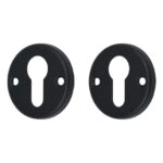 2 PC-Plaatjes Ami Rond Aluminium Zwart