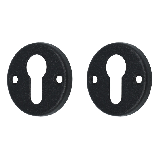 2 PC-Plaatjes Ami Rond Aluminium Zwart