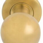 Knopkruk BASIC LB501D draaibaar op rozet PVD mat goud