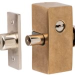 Bijzetslot Elegant buiten draaiend messing antiek