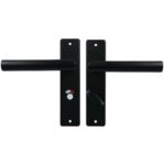 Ami Kortschild WC63/8 Met Deurkruk L-model type 374 Aluminium Zwart