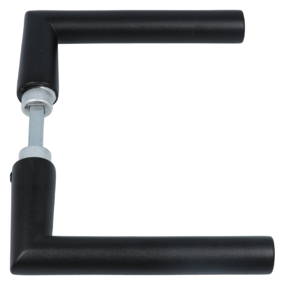 Ami Kortschild WC63/8 Met Deurkruk L-model type 374 Aluminium Zwart