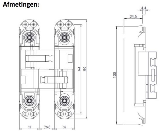 247WOOD FIS inleg 160x32 voor BSW 160-120