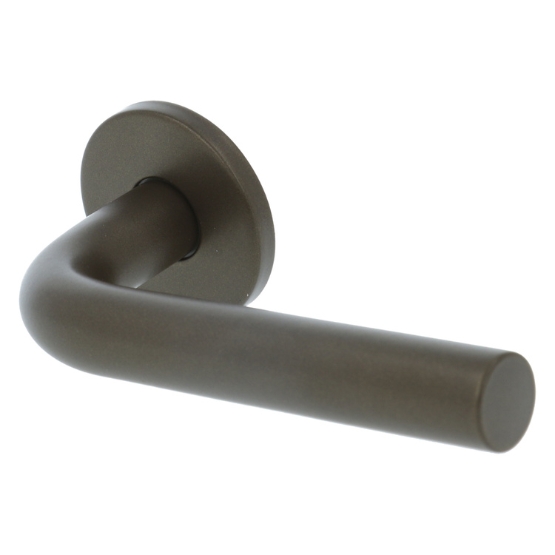 Deurkruk BASIC LBIII-19 op ronde rozet brons