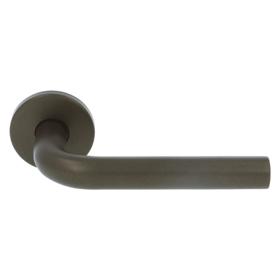 Deurkruk BASIC LBIII-19 op ronde rozet brons