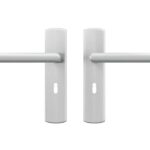 AXA curve klik schild SL56 met deurkruk Milan aluminium F1