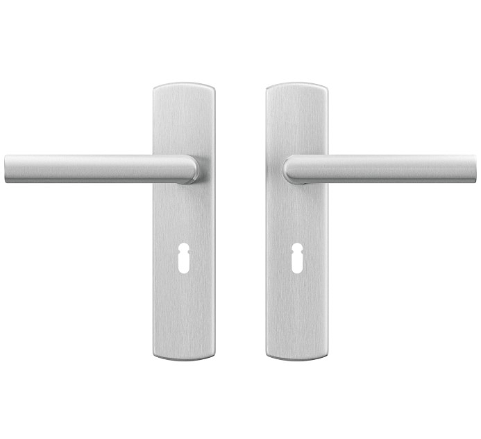 AXA curve klik schild SL56 met deurkruk Milan aluminium F1