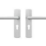 AXA curve klik schild PC55 met deurkruk Milan aluminium F1