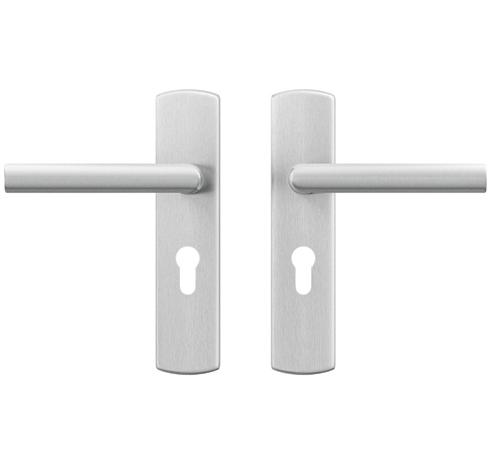 AXA curve klik schild PC55 met deurkruk Milan aluminium F1