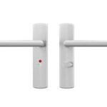 AXA curve klik schild WC63/8 met deurkruk Milan aluminium F1