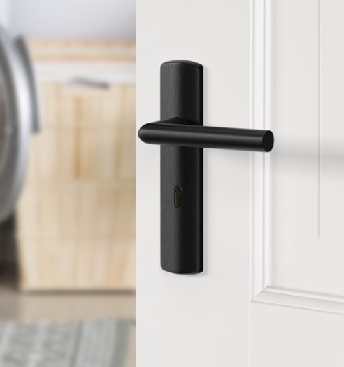 AXA Curve Klik Schild SL56 Met Deurkruk Milan Aluminium Zwart