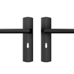 AXA Curve Klik Schild SL56 Met Deurkruk Milan Aluminium Zwart