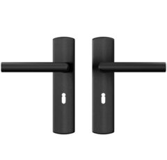 AXA Curve Klik Schild SL56 Met Deurkruk Milan Aluminium Zwart