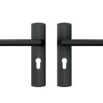 AXA Curve Klik Schild PC55 Met Deurkruk Milan Aluminium Zwart