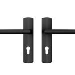 AXA Curve Klik Schild PC72 Met Deurkruk Milan Aluminium Zwart