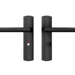 AXA Curve Klik Schild WC638 Met Deurkruk Milan Aluminium Zwart