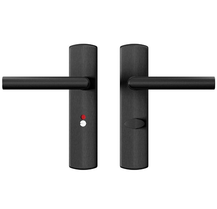 AXA Curve Klik Schild WC638 Met Deurkruk Milan Aluminium Zwart