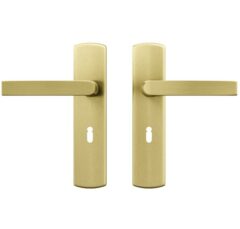 AXA curve klik schild SL56 met deurkruk Blok aluminium goud
