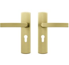 AXA curve klik schild PC55 met deurkruk Blok aluminium goud