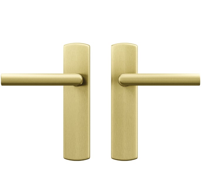 AXA curve klik schild blind met deurkruk Milan aluminium goud