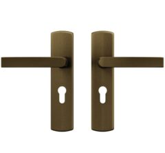 AXA curve klik schild PC55 met deurkruk Blok aluminium brons