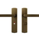 AXA curve klik schild WC63/8 met deurkruk Blok aluminium brons