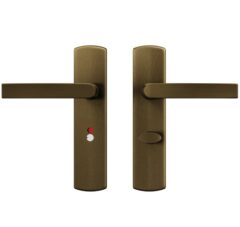 AXA curve klik schild WC63/8 met deurkruk Blok aluminium brons