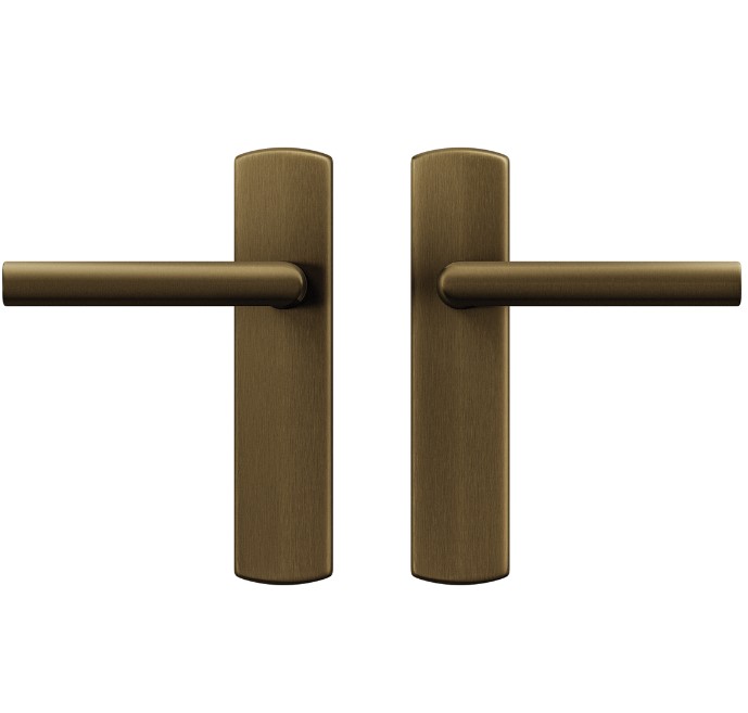 AXA curve klik schild blind met deurkruk Milan aluminium brons