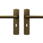 AXA curve klik schild SL56 met deurkruk Milan aluminium brons