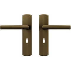 AXA curve klik schild SL56 met deurkruk Milan aluminium brons