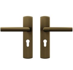 AXA curve klik schild PC55 met deurkruk Milan aluminium brons