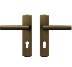 AXA curve klik schild PC72 met deurkruk Milan aluminium brons