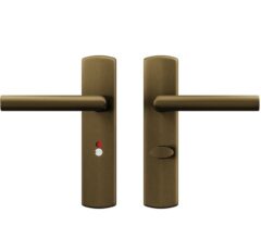 AXA curve klik schild WC63/8 met deurkruk Milan aluminium brons