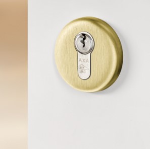 AXA rozet profielcilindergat aluminium goud