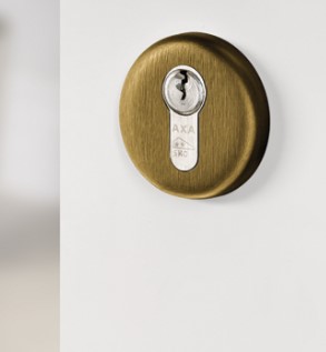 AXA rozet profielcilindergat aluminium brons