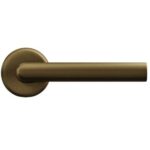 AXA Deurkruk Milan met rond rozet aluminium brons