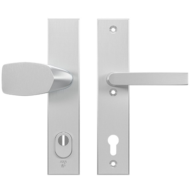 AXA Edge Plus veiligheidsbeslag PC92 met kerntrekbeveiliging Wing-greep/kruk SKG3 Aluminium F1