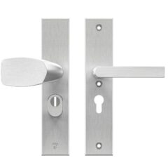 AXA Edge Plus veiligheidsbeslag PC55 met kerntrekbeveiliging Wing-greep/kruk SKG3 Aluminium F1