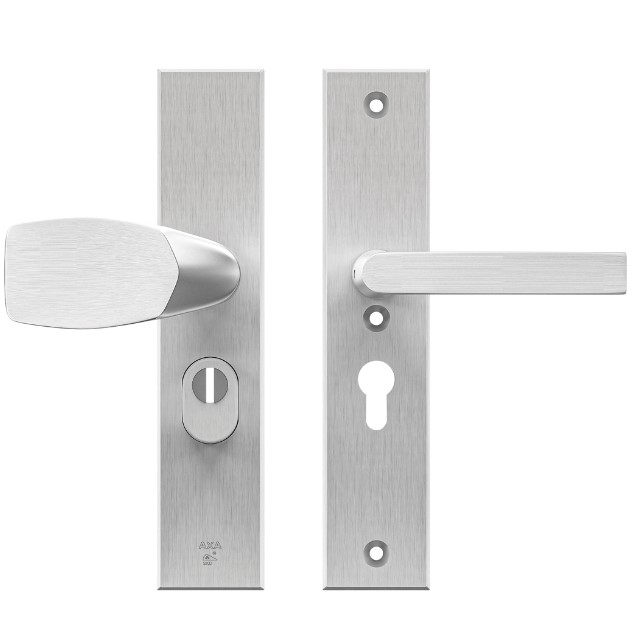 AXA Edge Plus veiligheidsbeslag PC55 met kerntrekbeveiliging Wing-greep/kruk SKG3 Aluminium F1