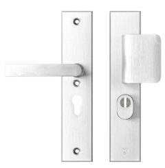 AXA Edge Plus veiligheidsbeslag PC55 met kerntrekbeveiliging D-greep/kruk SKG3 Aluminium F1