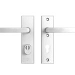 AXA Edge Plus veiligheidsbeslag kort PC72 met kerntrekbeveiliging kruk/kruk SKG3 Aluminium F1