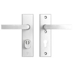 AXA Edge Plus veiligheidsbeslag kort PC72 met kerntrekbeveiliging kruk/kruk SKG3 Aluminium F1