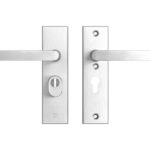 AXA Edge Plus veiligheidsbeslag kort PC55 met kerntrekbeveiliging kruk/kruk SKG3 Aluminium F1